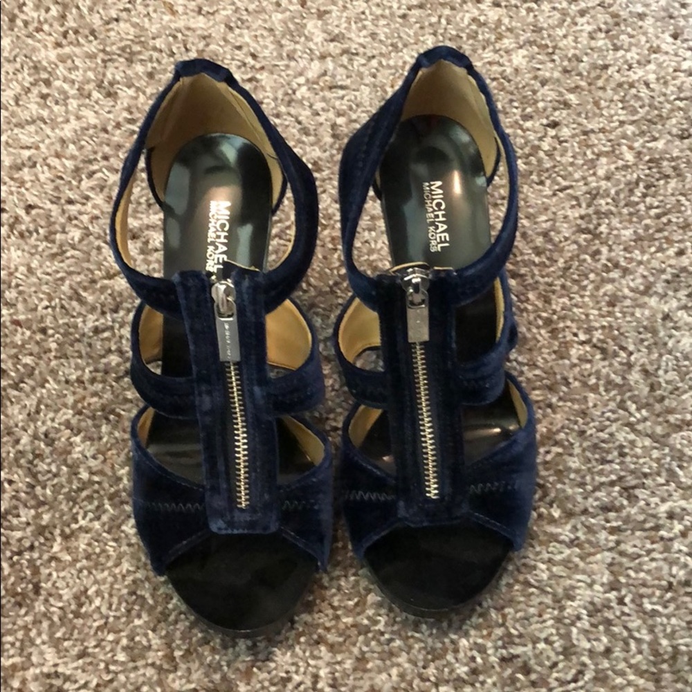 MICHAEL by Michael Kors, blue strapped sandals